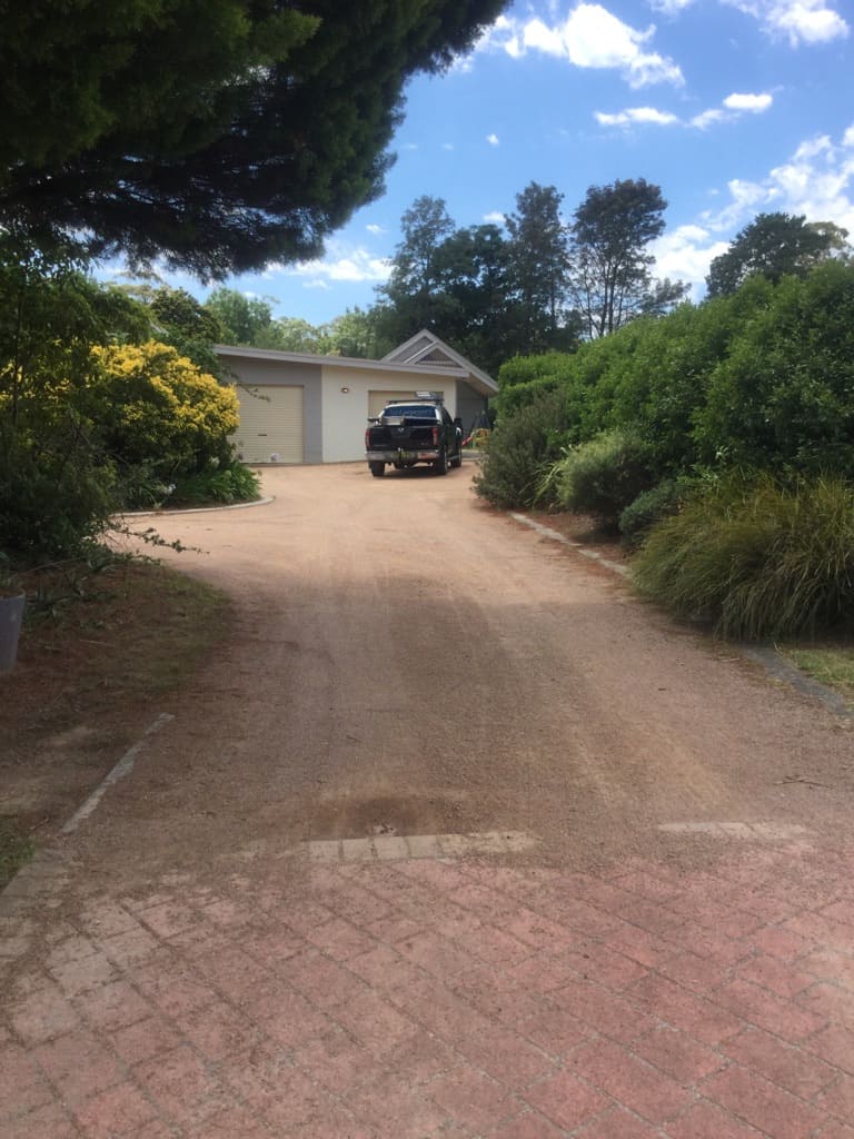 inspected house with long driveway